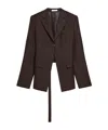 Helmut Lang Long-sleeved Suit Jacket In Brown