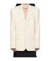 Helmut Lang Long-sleeved Suit Jacket In White