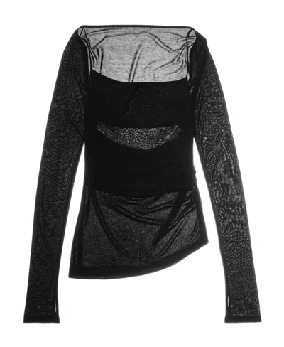 Helmut Lang Long Sleeved T-shirt In Black