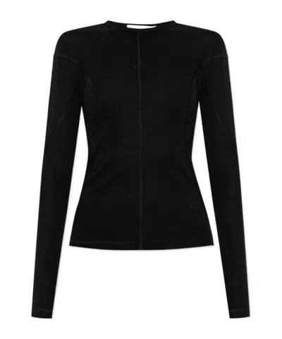 Helmut Lang Long-sleeved Top In Black