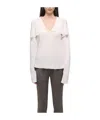 Helmut Lang Layered-design Blouse In White