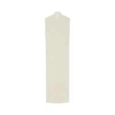 Pre-owned Helmut Lang Long Sleeveless Dress 'cream' | Women's Size S In White