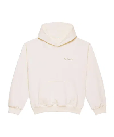 Helmut Lang Long-sleeve Hooded Sweatshirt In White