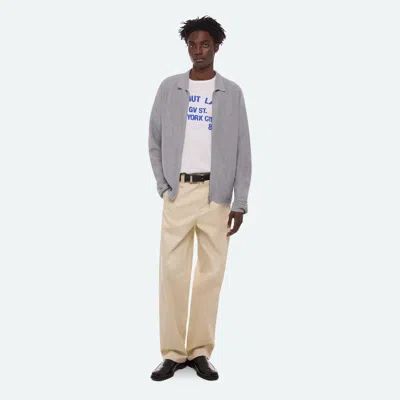 Helmut Lang Long-sleeve Zip Shirt In Gray
