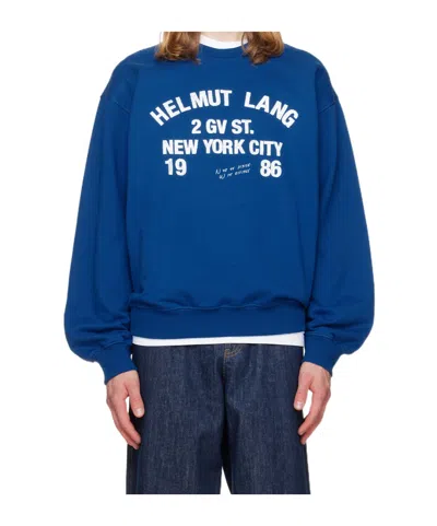 Helmut Lang Long-sleeved Knitwear In Blue