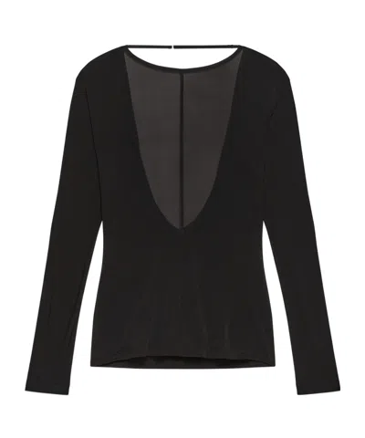 Helmut Lang Long-sleeved T-shirt In Black