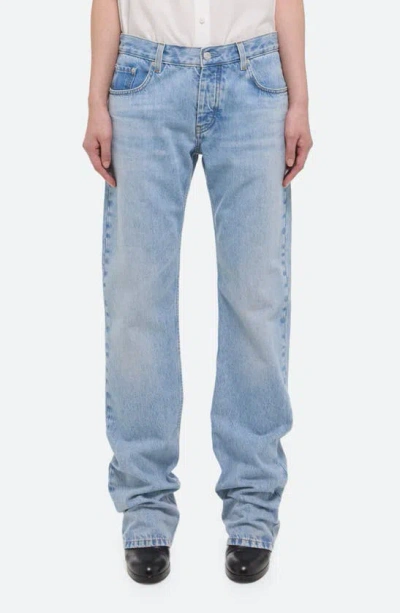 Helmut Lang Low Rise Straight Leg Jeans In Blue