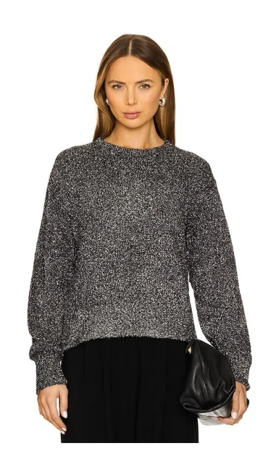 Helmut Lang Rundhals Lurex In Metallic Silver
