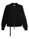 Helmut Lang Cotton Blend Bomber Jacket In Black