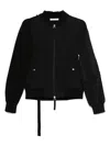 Helmut Lang Cotton Blend Bomber Jacket In Black