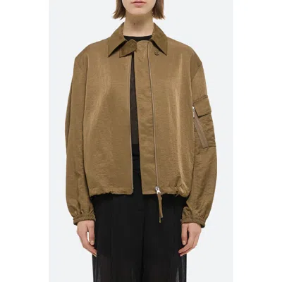 HELMUT LANG HELMUT LANG MA1 CREASED NYLON BOMBER JACKET