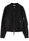 Helmut Lang Cotton Blend Bomber Jacket In Black