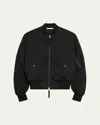 Helmut Lang Cotton Blend Bomber Jacket In Black