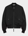 Helmut Lang Cotton Blend Bomber Jacket In Black