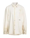 Helmut Lang Man Denim Shirt Cream Size 16 ½ Cotton