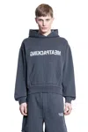 Helmut Lang Man Grey Sweatshirts In Grey