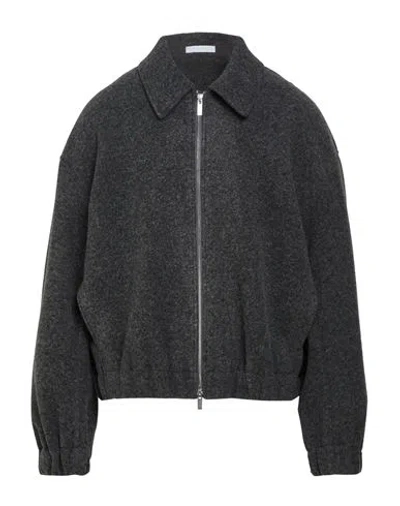 Helmut Lang Man Jacket Grey Size L Polyester, Acrylic, Wool, Elastane In Black