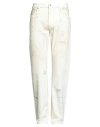 Helmut Lang Man Jeans Ivory Size 34 Cotton