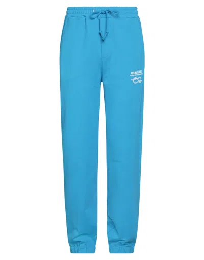 HELMUT LANG HELMUT LANG MAN PANTS AZURE SIZE S COTTON