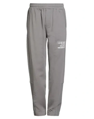 Helmut Lang Man Pants Grey Size L Cotton, Elastane In Animal Print