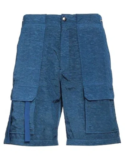 Helmut Lang Man Shorts & Bermuda Shorts Bright Blue Size 34 Polyamide