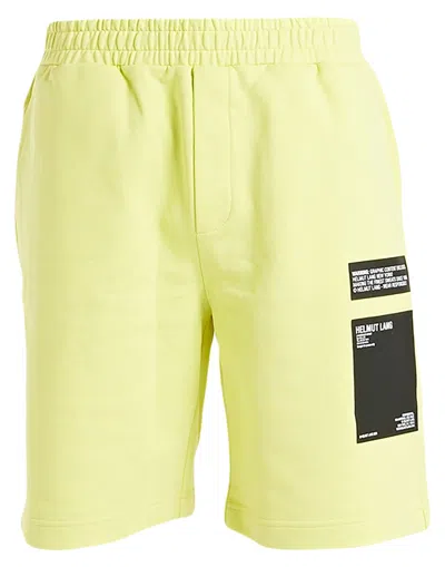 Helmut Lang Man Shorts & Bermuda Shorts Lime Green Size L Cotton