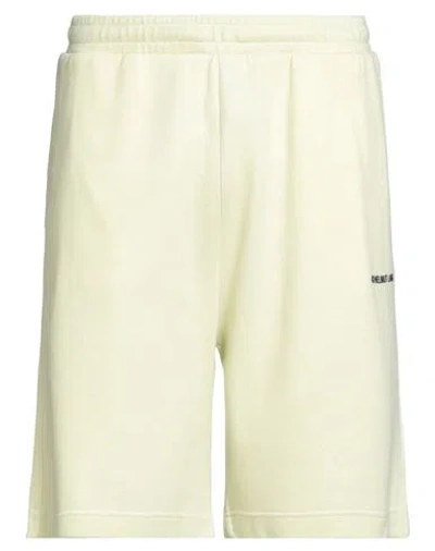 Helmut Lang Man Shorts & Bermuda Shorts Lime Green Size L Cotton, Acrylic In Neutral