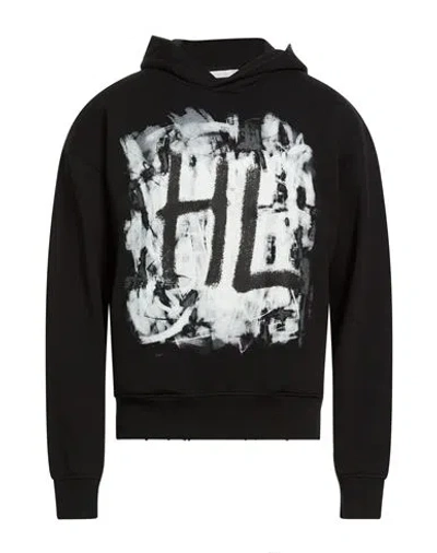 Helmut Lang Man Sweatshirt Black Size L Cotton