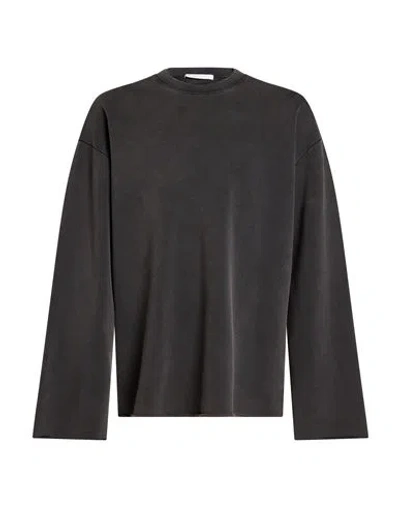 Helmut Lang Man Sweatshirt Charcoal Size M Cotton In Gray