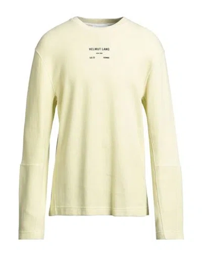 Helmut Lang Man Sweatshirt Light Green Size L Cotton, Acrylic