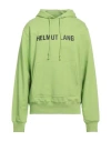 Helmut Lang Man Sweatshirt Lime Green Size L Cotton, Elastane