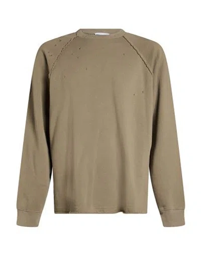 Helmut Lang Man Sweatshirt Military Green Size L Cotton