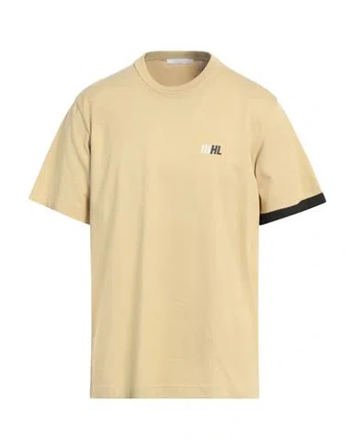 Helmut Lang Man T-shirt Beige Size L Cotton