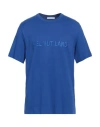 Helmut Lang Man T-shirt Bright Blue Size M Cotton
