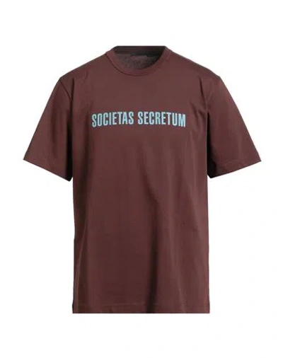 Helmut Lang Man T-shirt Chocolate Brown Size M Cotton