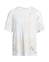 Helmut Lang Man T-shirt Cream Size L Cotton
