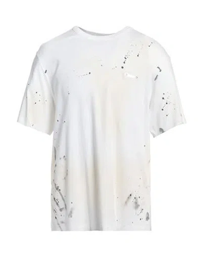 Helmut Lang Man T-shirt Cream Size L Cotton