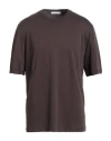 Helmut Lang Man T-shirt Dark Brown Size L Cotton In Brown