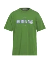 Helmut Lang Man T-shirt Green Size L Cotton