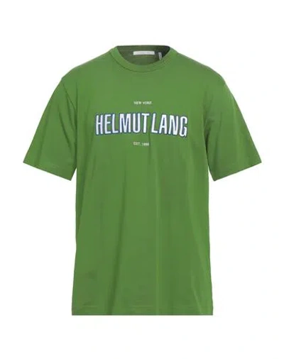 Helmut Lang Man T-shirt Green Size L Cotton