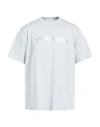 Helmut Lang Man T-shirt Sky Blue Size L Cotton In Blue