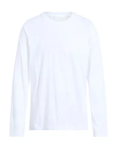 Helmut Lang Man T-shirt White Size L Cotton