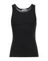 Helmut Lang Man Tank Top Black Size L Pima Cotton, Modal In Black