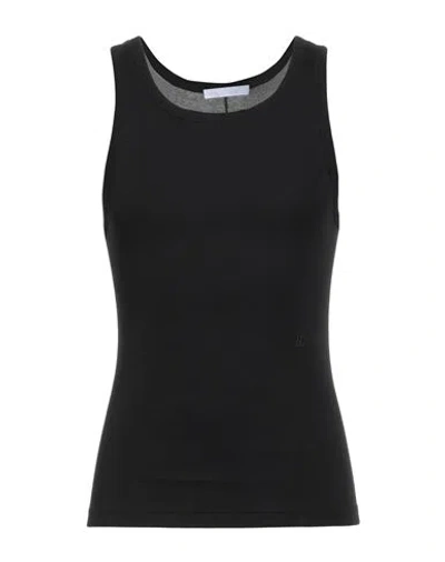 Helmut Lang Man Tank Top Black Size L Pima Cotton, Modal
