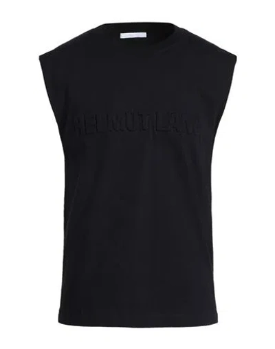 Helmut Lang Man T-shirt Black Size L Cotton