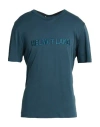 Helmut Lang Man T-shirt Deep Teal Size L Cotton In Green