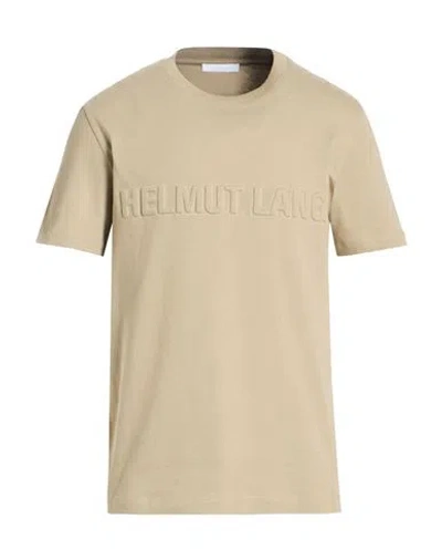 Helmut Lang Man T-shirt Khaki Size L Cotton In Neutral