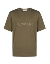 Helmut Lang Man T-shirt Khaki Size M Cotton In Green