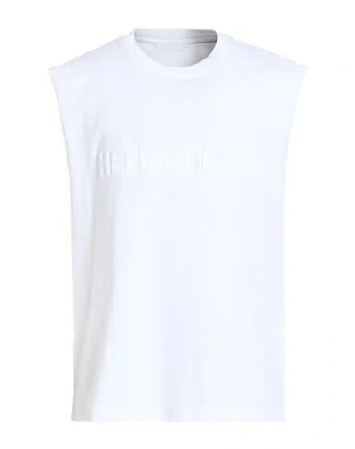 Helmut Lang Man T-shirt White Size L Cotton