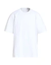 Helmut Lang Man T-shirt White Size L Cotton, Polyamide, Elastane In White
